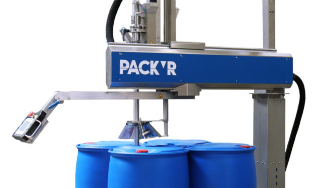 semi-automatic pallet drum filler capper