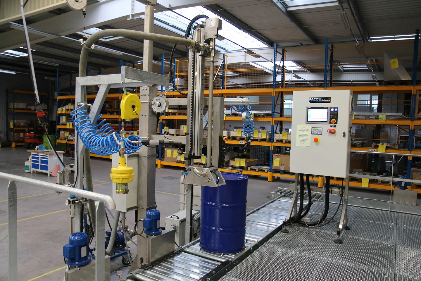 FLEXEO-D our semi-automatic drum filling machine for liquid products