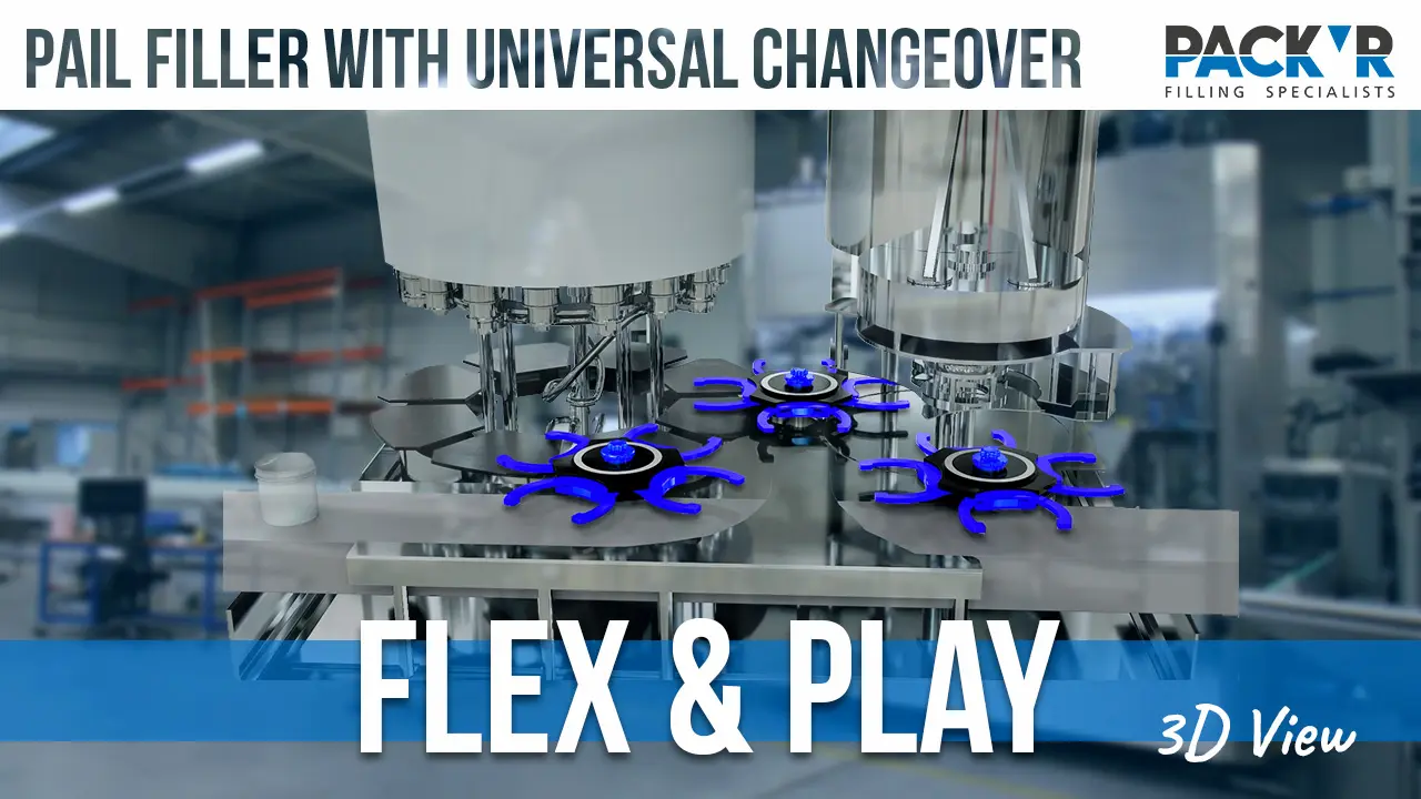 PAIL FILLER WITH UNIVERSAL CHANGEOVER