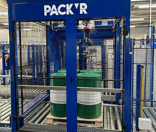 automatic drum depalletizer infeed