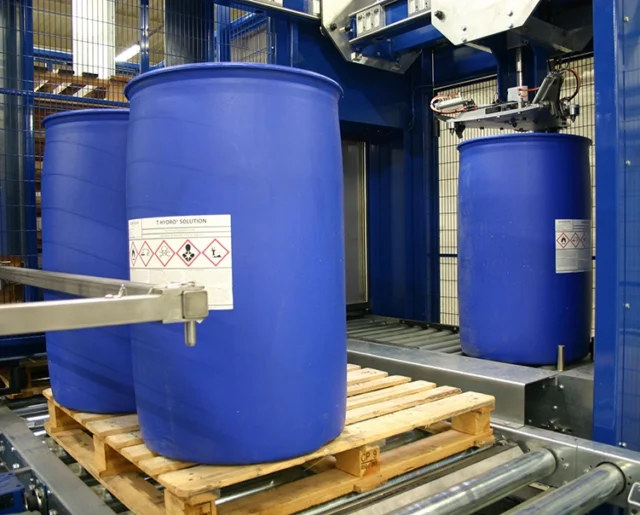 high speed drum palletizer