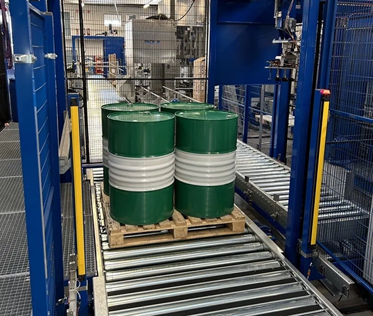 infeed depalletizer for drum