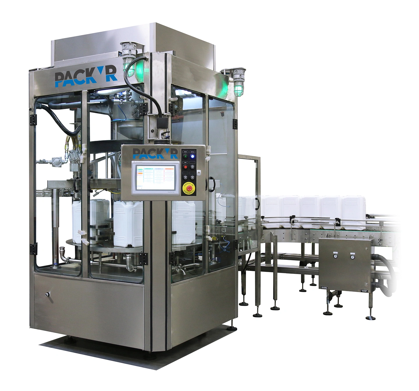 Automatic liquid filling machine for jerrycan
